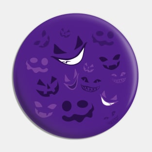 Spooky Faces Pin