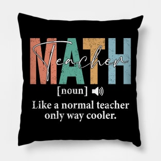 Funny Math Teacher Definition Pillow