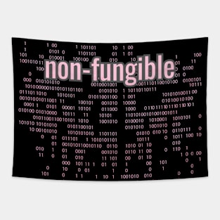 Crypto Tech Non-Fungible Digital Array Bright Pink Tapestry