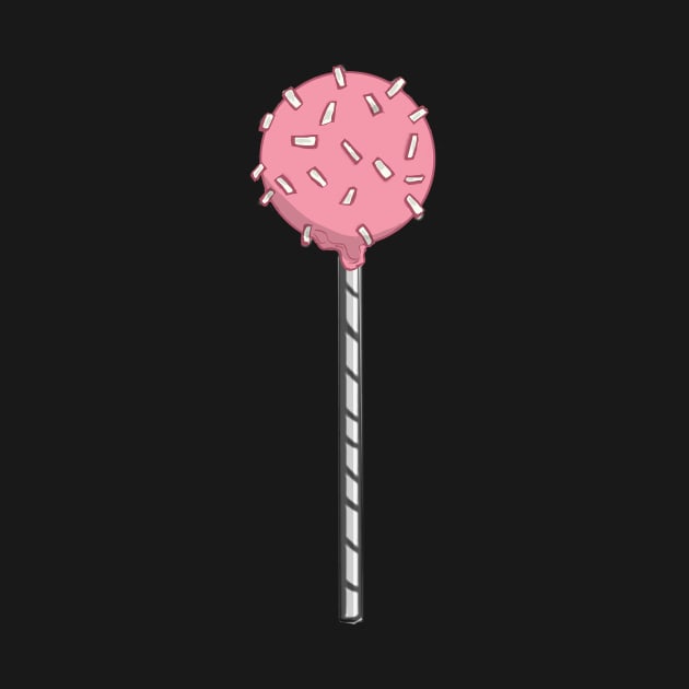 cake pop with sprinkles sweet treat design by pink light