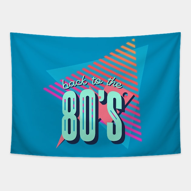 80's Retro Fashion T-Shirt - Bold Back To The 80's Print, Iconic Party Wear, Great for Retro-Themed Events & Gifts Tapestry by TeeGeek Boutique