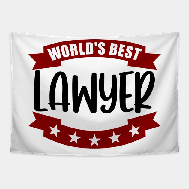 World's Best Lawyer Tapestry by colorsplash