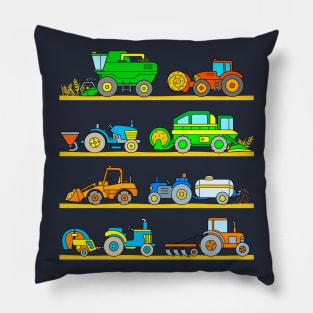 Farm Machinery Harvester Hay Baler Tractor Digger Pillow