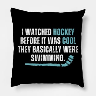 Funny Hockey Fans Pun Pillow