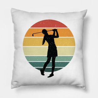 golf vintage classic retro Pillow