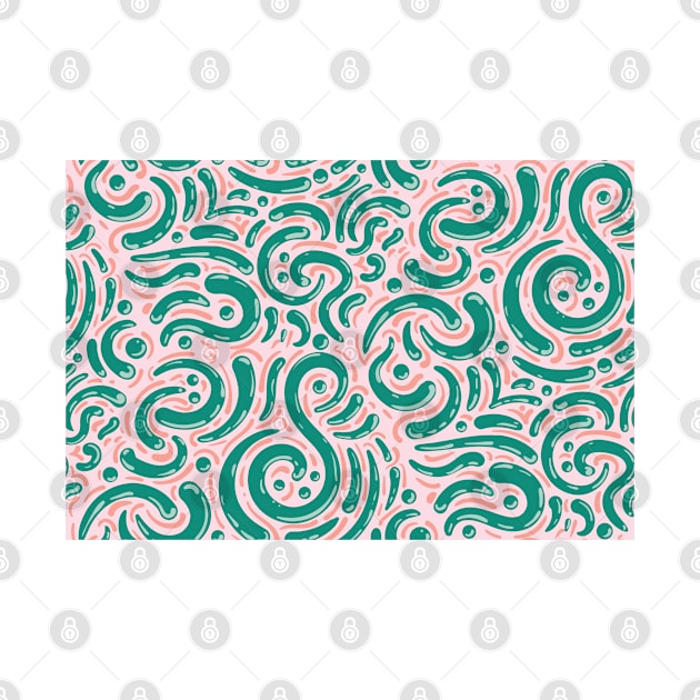 Modern Vibrant Abstract Paisley by Vector Deluxe