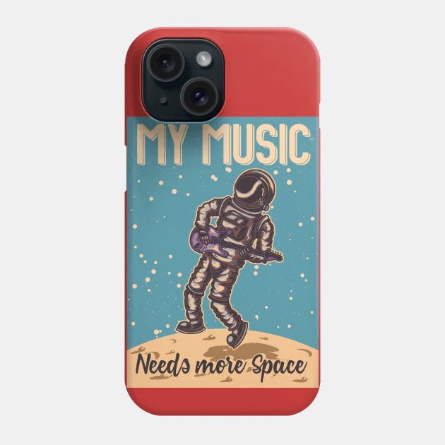 My Music Needs More Space Phone Case by Mako Design 