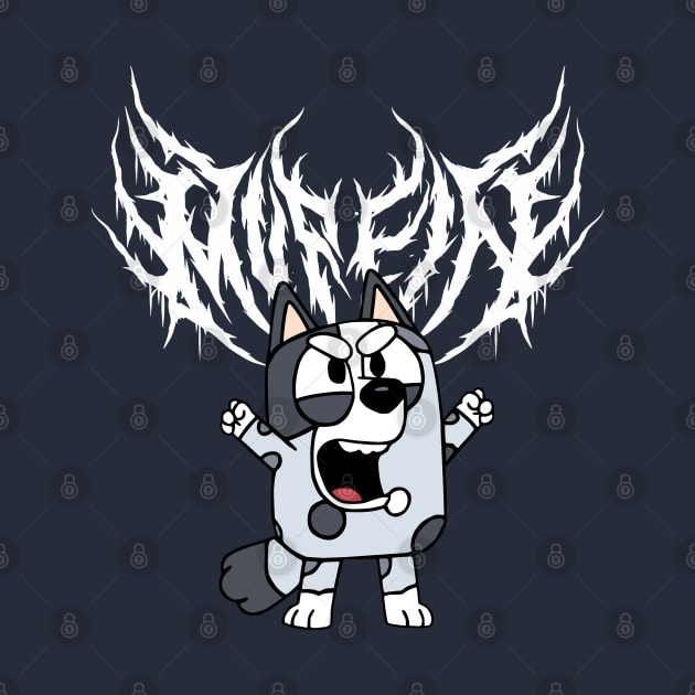 Muffin Black Metal Bluey by flataffex