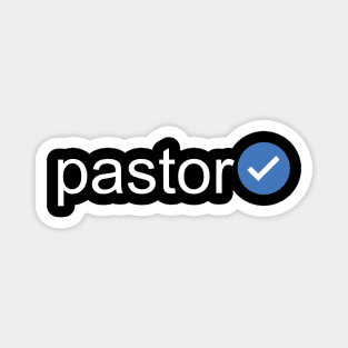 Verified Pastor (White Text) Magnet