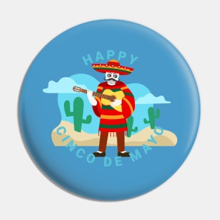 happy cinco de mayo skeleton Pin