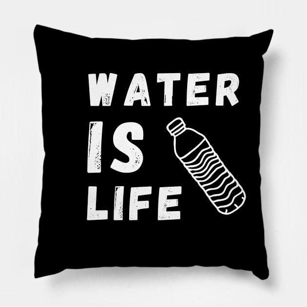 Water is Life Save Water Save the Planet Earth Help Climate Strike Nature Future Natural Environment Cute Funny Gift Idea Pillow by EpsilonEridani