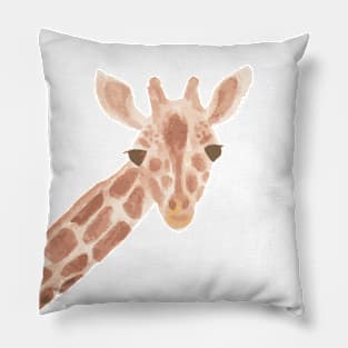 Watercolor Giraffe portrait Pillow