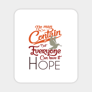 'No Man Can Contain It' Food and Water Relief Shirt Magnet