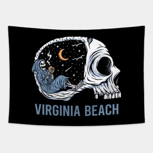 Chilling Skeleton - Virginia Beach Tapestry