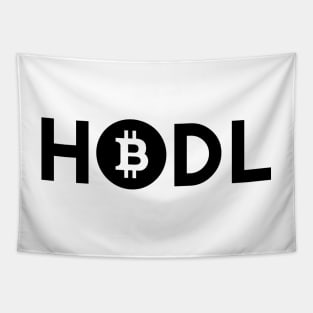 HODL BTC Bitcoin BLACK Tapestry