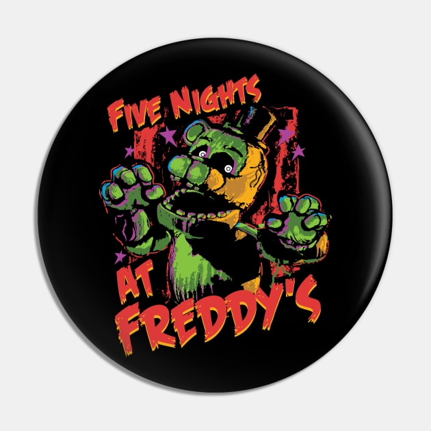 Five Nights At Freddy's Phantom Freddy Pin by DeepFriedArt