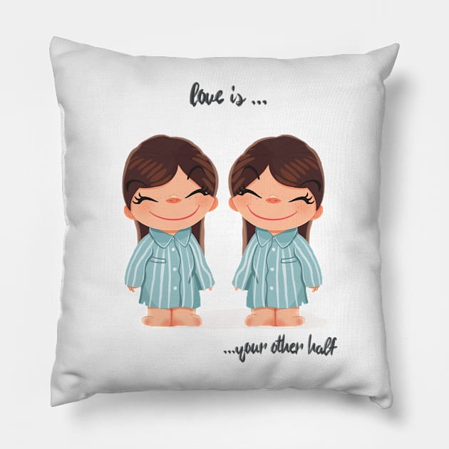 Love is lgbt day pride, love is love, valentines couple clothes, valentines gift for her Pillow by PrimeStore