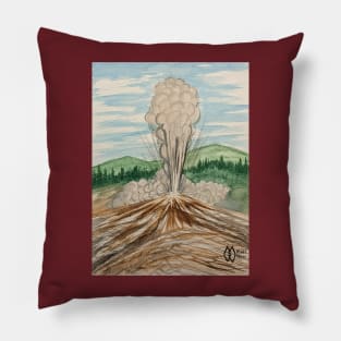 Old Faithful geyser Pillow