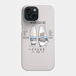 Windsurfing Gear Board Sail Drawing Lexicon Legend Phone Case