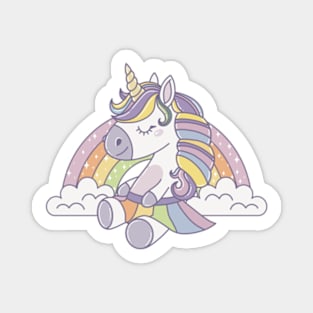 Cute rainbow unicorn Magnet