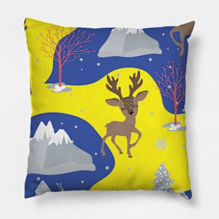 christmas kawaii deer Pillow