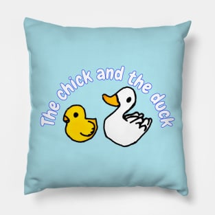 The chick  and the duck Pillow