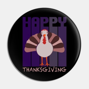 Happy Thanksgiving Turkey Pin