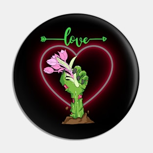 Zombies Need Love Too Pin