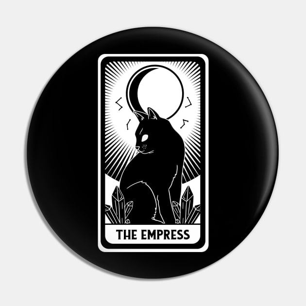 The Empress Tarot Card Black Cat Crescent Occult Gothic Pin by Kribis