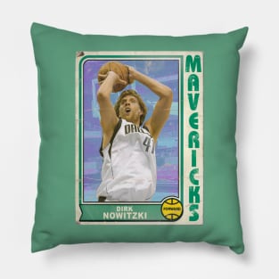 Retro Dirk Nowitzki Trading Card Pillow