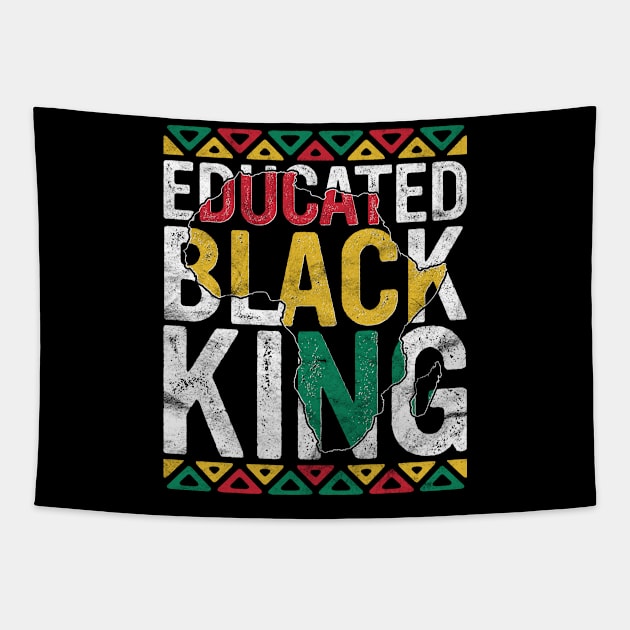 Pride Educated Black King Gift History Month African Teacher Tapestry by rhondamoller87