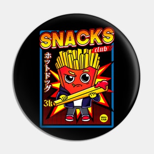 Snacks club fries Pin