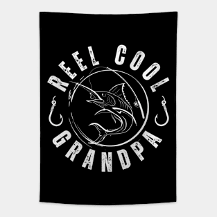 Reel Cool Grandpa fishing Tapestry