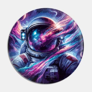 Cosmic Voyage - An Astronaut In Space Pin