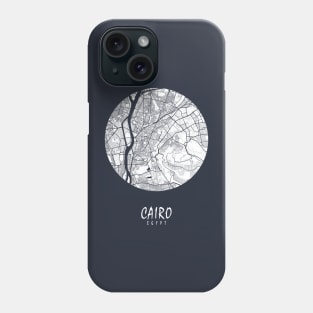 Cairo, Egypt City Map - Full Moon Phone Case