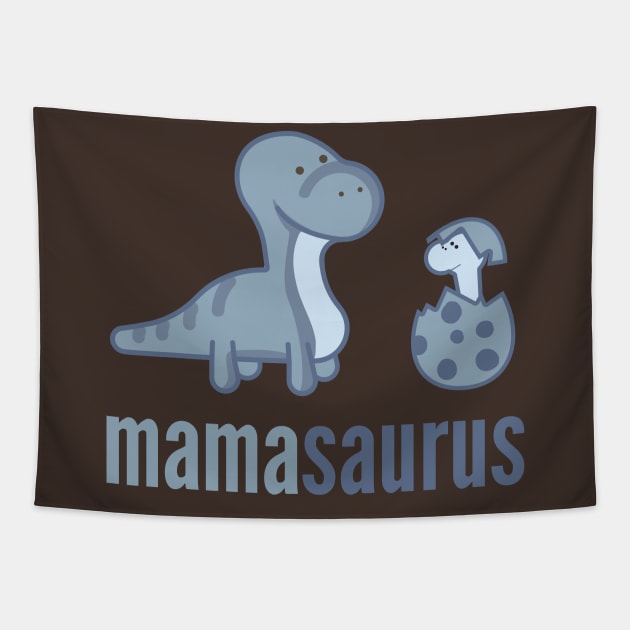 Mamasaurus T-Shirt Family Dinosaur Shirt Set Tapestry by DoggyStyles