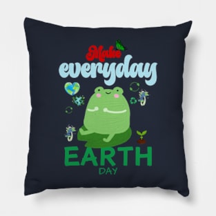 happy funny  earth day 2024 gift april 22 Cute Teacher  Lover Rainbow Pillow