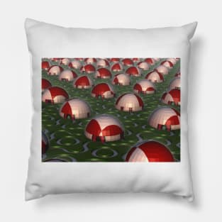 Igloos on the Melted Tundra Pillow