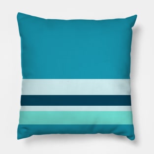 A beautiful amalgam of Ice, Tiffany Blue, Blue-Green and Midnight Green (Eagle Green) stripes. Pillow