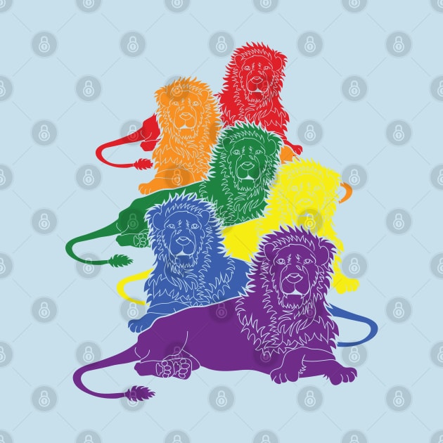 LGBT Gay Pride Lions by atomguy