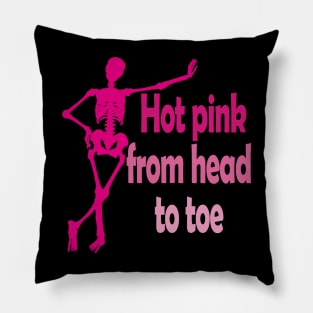 Hot Pink - Skeleton Pillow