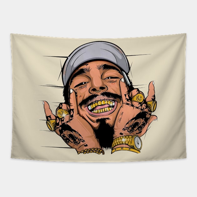 Post Malone Maverick Tapestry by BAYU SARITEM