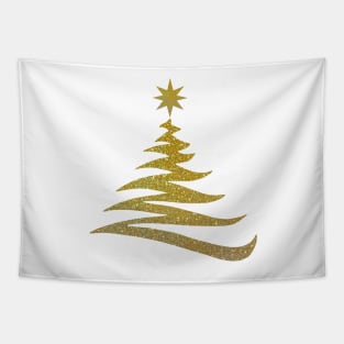 Gold Christmas Tree Tapestry