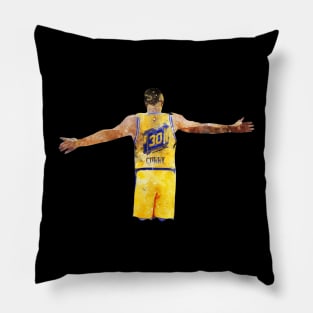 STEPH CURRY IN WATERCOLOR PAINTING Pillow