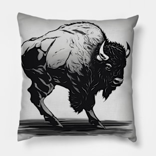 Bison Shadow Silhouette Anime Style Collection No. 107 Pillow