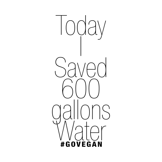 Today I Saved 600 gallons of Water! #GoVegan by Frux