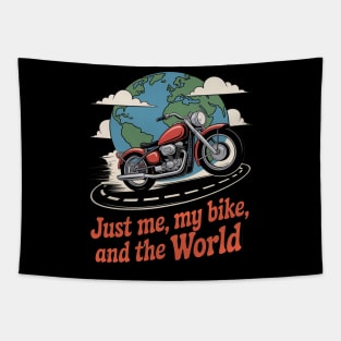 Solo Adventure Rider Motorcycle Touring Tapestry