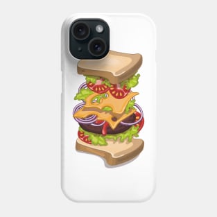 Cheeseburger sandwich Phone Case