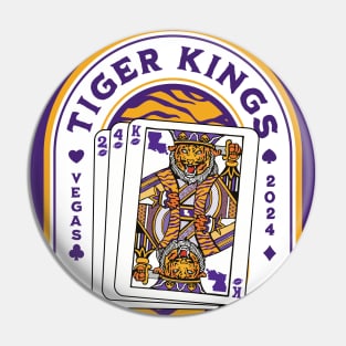 2024 Louisiana Tiger King Playing Card // Awesome King Tiger Purple and Gold Pin