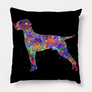 hungarian vizsla dog watercolor Pillow